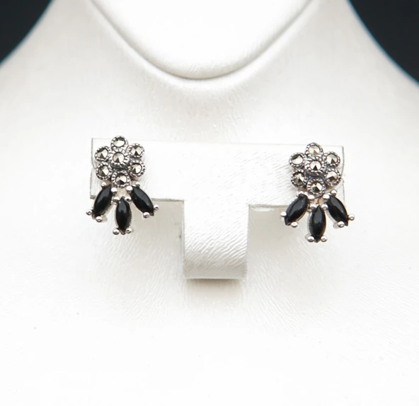 925 Ayar Gümüş Çocuk Küpesi skü00033 - Resim 3