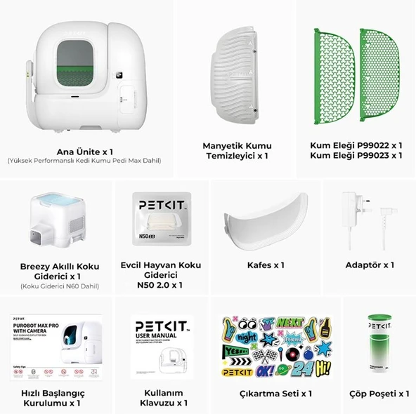 Petkit Purobot Max Pro Akıllı Kedi Tuvaleti Beyaz - 6