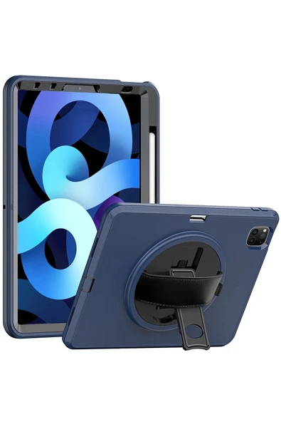 Litae Trend BFS iPad Pro 11 (2018) Kılıf Hand Strap Tablet Kılıfı - Lacivert ürün görseli 1