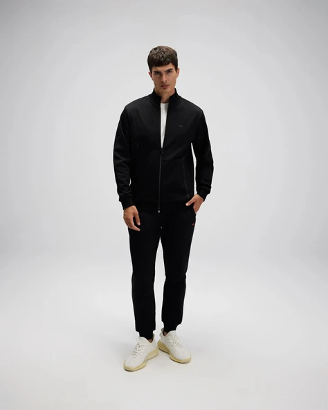 Ellesse Erkek Fermuarlı Sweat EM545-BK - Resim 5