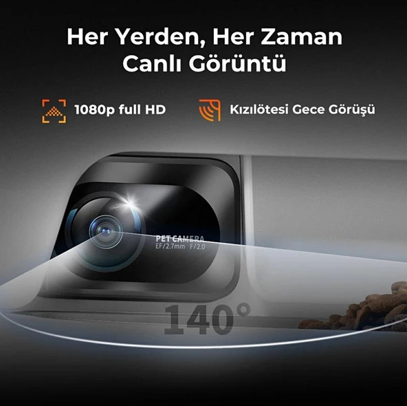 Petkit Yumshare Kameralı Çift Hazneli Akıllı Mama Kabı Beyaz - Resim 3