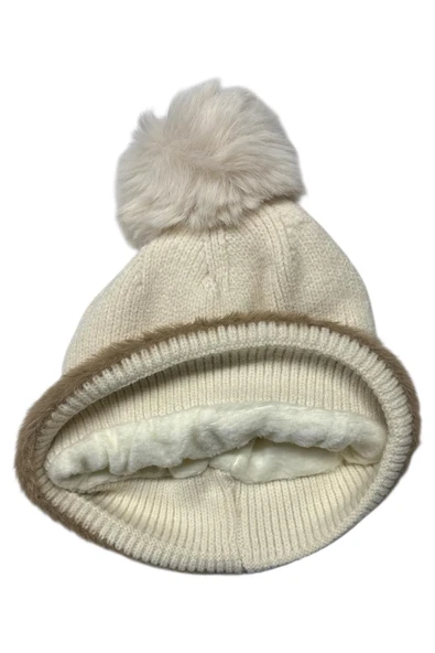 Suyutti Kadın Ponponlu Örme Bere - Resim 6