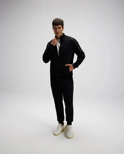 Ellesse Erkek Fermuarlı Sweat EM545-BK - Resim 6