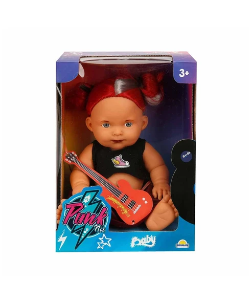 Punk Nil Bebek 23 cm 23495 Kırmızı İki Kulak Saçlı - Resim 2