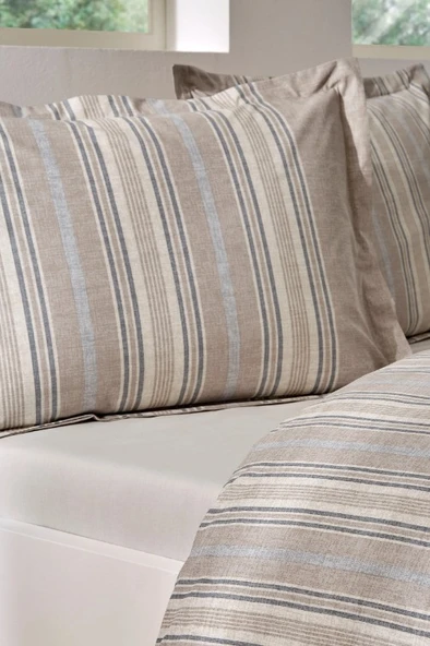 Özdilek Sandlinie Krem Çift Kişilik %100 Pamuk Nevresim Takımı - 3