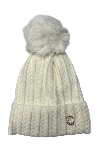 Suyutti Kadın Ponponlu Örme Bere - Resim 3