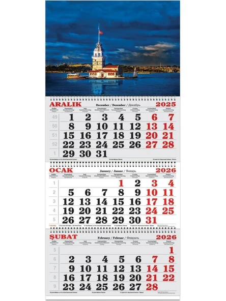 Gıpta 2026 Günlük Ajanda Masa Sümeni Masa Takvim Set-1 - Resim 3