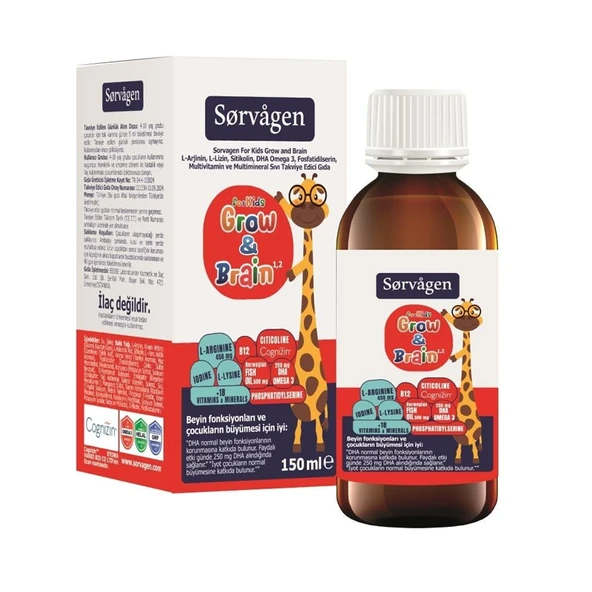 Sorvagen Grow and Brain for Kids 150 ml ürün görseli