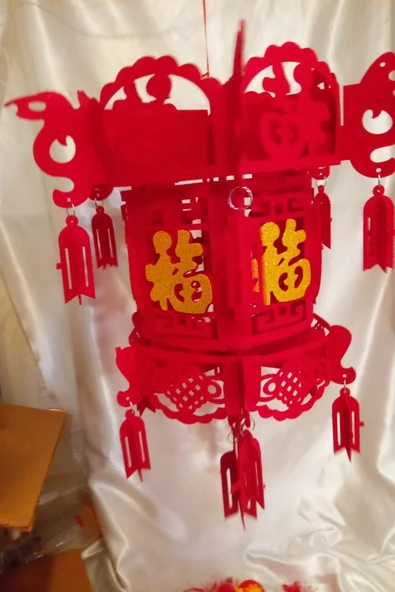 Feng Shui Ejderha Yılı Abajur Budha Buda Sokak Süsü Çin Feneri Japon Feneri Tak Koruyucu Noel - Resim 4