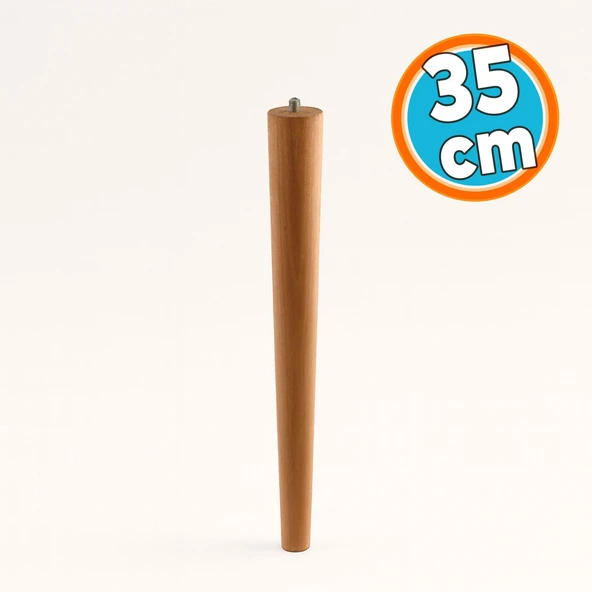 Sehpa Masa Ayağı Ham Doğal Ahşap Kahverengi Boyalı Mobilya Aksesuar Modern Ayakları Bohem 35 cm ürün görseli