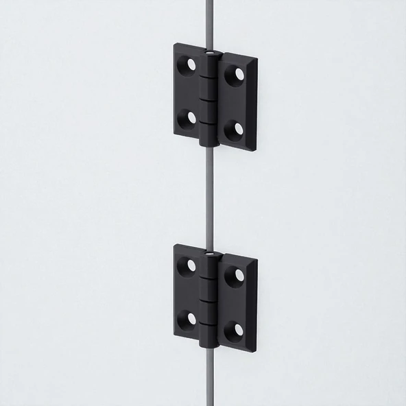 2 ADET Plastik Yaprak Menteşe 50x50 mm Kalınlık Dayanıklı Dolap Çekmece Kapak ve Mobilya Menteşe - Resim 3