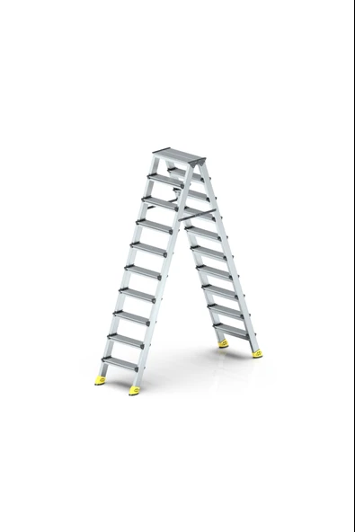 ASVERA Alüminyum 10+10 Çift Çıkışlı Merdiven – Profesyonel, Hafif, Ev & Bahçe Kullanımı İçin - Resim 2