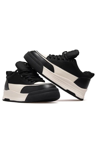 Guja 25K301 Kadın Hakiki Deri Parçalı Bağcıklı Sneaker Ayakkabı - Resim 6