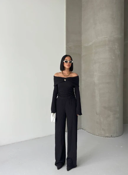 MADONNA YAKA ÖNÜ BROŞLU BÜRÜMCÜK TAKIM - Resim 2