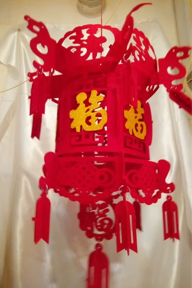 Feng Shui Ejderha Yılı Abajur Budha Buda Sokak Süsü Çin Feneri Japon Feneri Tak Koruyucu Noel - Resim 8