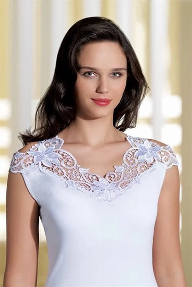 Şahinler Arkası Güpürlü Atlet B396 - Resim 4