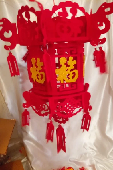 Feng Shui Ejderha Yılı Abajur Budha Buda Sokak Süsü Çin Feneri Japon Feneri Tak Koruyucu Noel - Resim 5