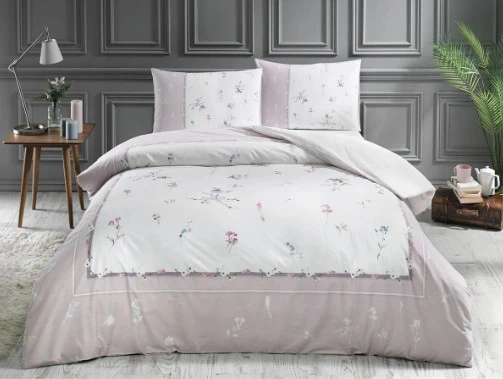 Özdilek Nemesia Pembe Çift Kişilik %100 Pamuk Nevresim Takımı - 2