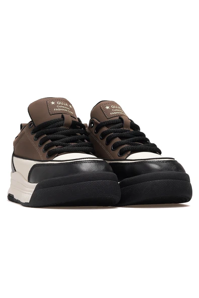 Guja 25K301 Kadın Hakiki Deri Parçalı Bağcıklı Sneaker Ayakkabı - Resim 11
