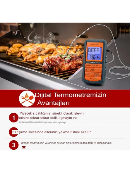 Cosmostech Thermo TP-06B Dijital Et Termometresi - 2