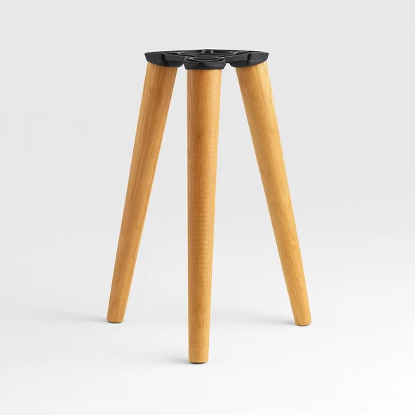 Boyalı Sehpa Ayak Takımı 3'lü 35 cm Kahverengi Doğal Ahşap Silindir Mobilya Ayağı Aksesuar Ayakları - Resim 10