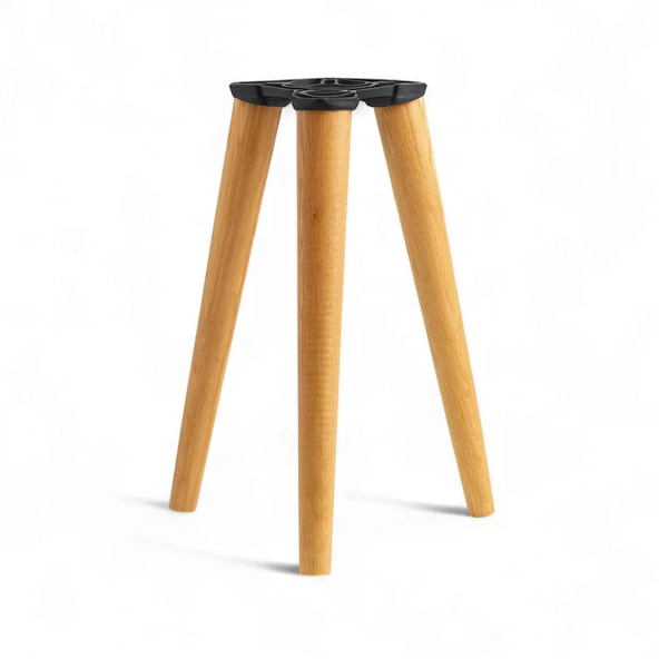 Boyalı Sehpa Ayak Takımı 3'lü 35 cm Kahverengi Doğal Ahşap Silindir Mobilya Ayağı Aksesuar Ayakları ürün görseli