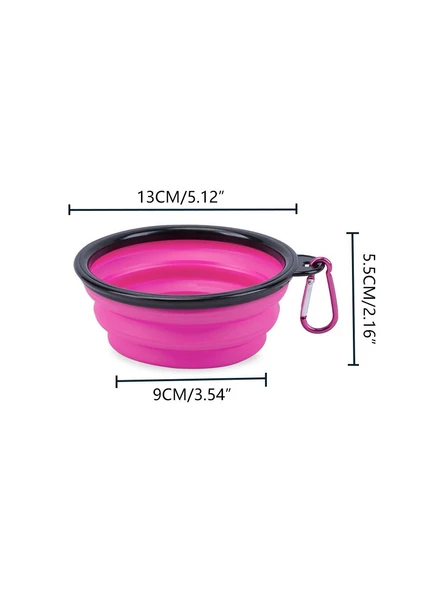 Mor Köpek Kase Evcil Hayvan Ürünleri Katlanır Eko Silikon Açık Yürüyüş Seyahat Köpek Besleyici Aksesuarları Taşınabilir Pet Kedi Köpek Maması Su Kasesi Bulaşık - 2