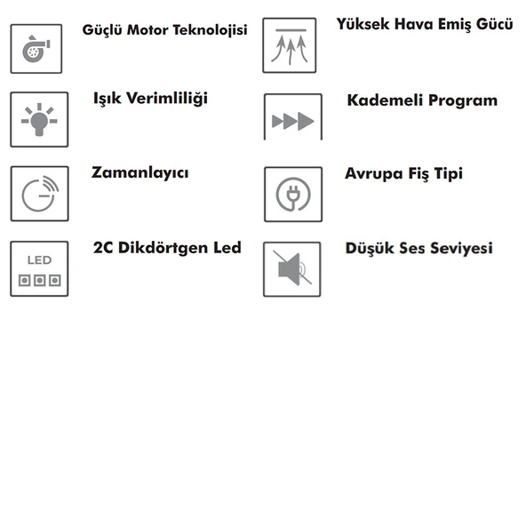 NARTE -HI30190W 90 CM BEYAZ ADA TİPİ DAVLUMBAZ -6 YIL GARANTİLİ -YÜKSEK PERFORMANS - 5