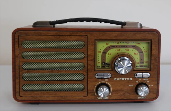 Everton Rt-755 Bluetooth Fm-Usb-Tf-Aux Şarjlı Nostaljik Radyo - Resim 2