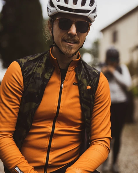 Santini Nebula Gravel Wind Vest Erkek Rüzgarlık Yelek 0M54275NEBULGRAV - Resim 8