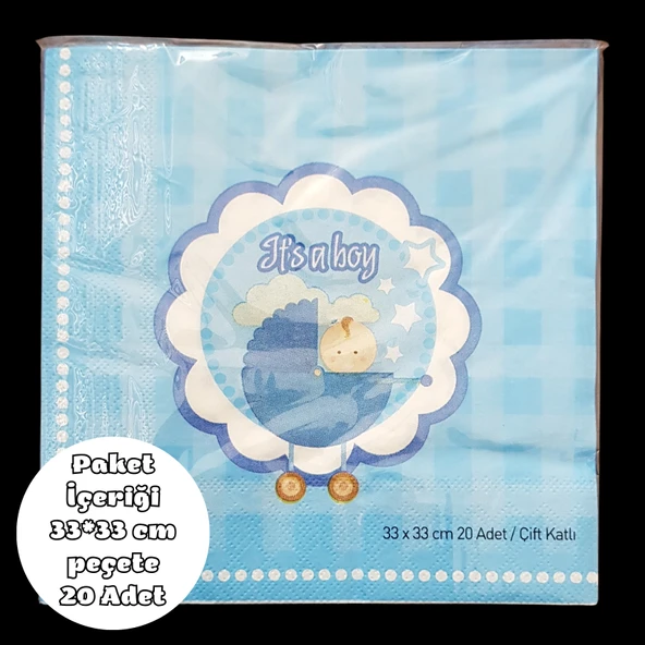 It's a Boy Peçete 33*33 cm 20 Adet ürün görseli 1