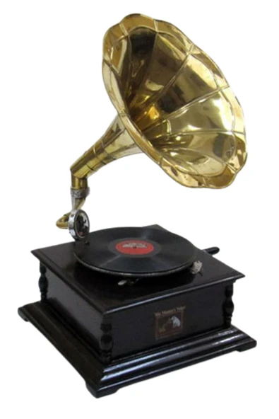 Gramofon Plakçalar Nostaljik Kurmalı Ahşap Kare ASIG509 - Resim 9