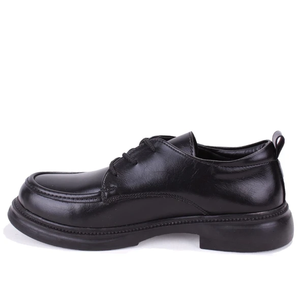 Dagoster DZA07-8892550 Siyah Günlük Bağcıklı Loafer  Kadın Ayakkabı - Resim 3