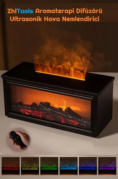 Zhltools A4 Şömine Esintili Aromaterapi Difüzörü Ultrasonik Hava Nemlendici ürün görseli