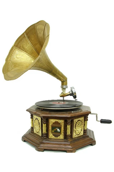 Gramofon Plakçalar 533 Sekizgen Bronz Kakma Kurmalı ASIG523DB - Resim 7