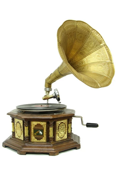 Gramofon Plakçalar 533 Sekizgen Bronz Kakma Kurmalı ASIG523DB - Resim 6