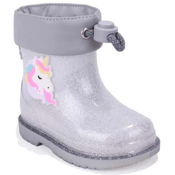 İgor W10339 Bimbi Unicornio Gümüş Ortopedik Kız Çocuk Yağmur Çizme ürün görseli