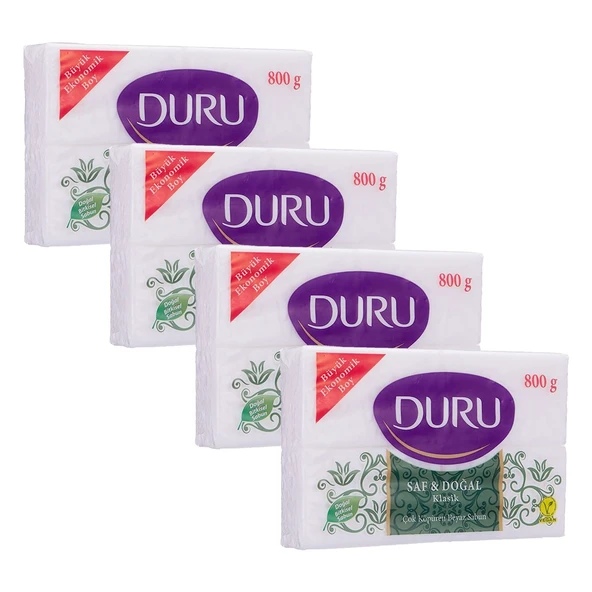 Duru Beyaz Kalıp Sabun 800 gr (4x200) x 4 Adet ürün görseli
