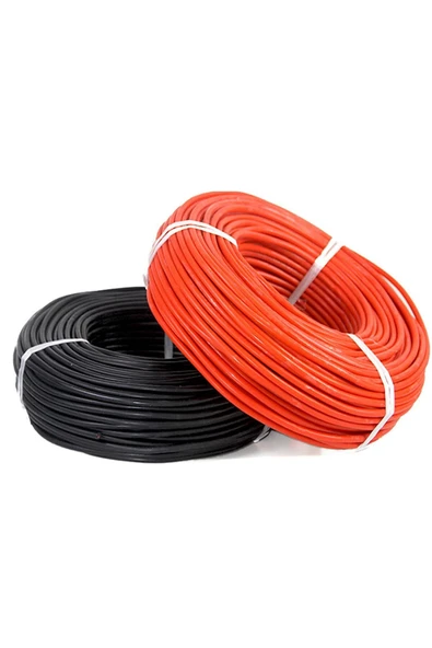 50+50 METRE 6MM SOLAR KABLO (KIRMIZI+SİYAH) ürün görseli