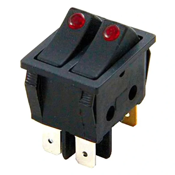 İkili Işıklı Mercekli Anahtar ürün görseli