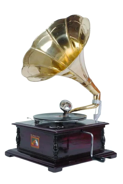 Gramofon Plakçalar Nostaljik Kurmalı Ahşap Kare ASIG509 - Resim 8