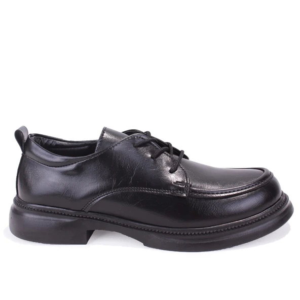 Dagoster DZA07-8892550 Siyah Günlük Bağcıklı Loafer  Kadın Ayakkabı - Resim 2