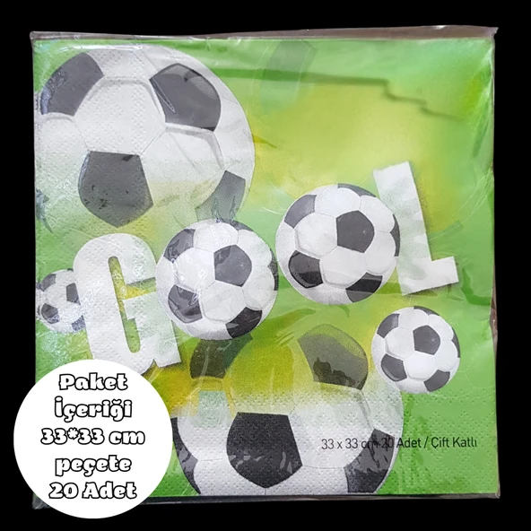 Futbol Temalı Peçete 33*33 cm 20 Adet ürün görseli 1