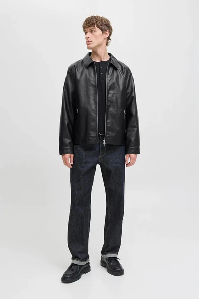 Jack Jones Casablanca Pu Erkek Ceket 12278839 - Resim 4