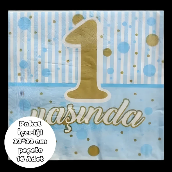 Mavi 1 Yaş Peçete 33*33 cm 16 Adet ürün görseli 1