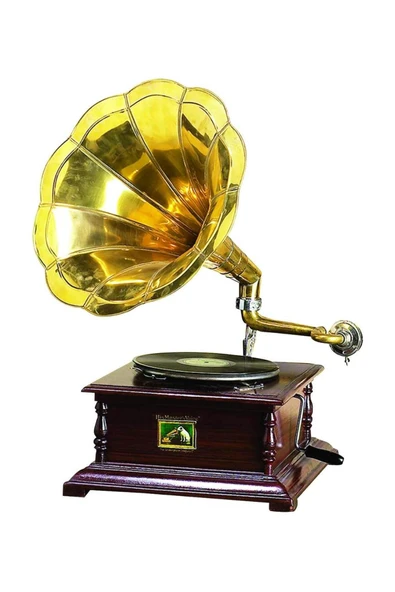 Gramofon Plakçalar Nostaljik Kurmalı Ahşap Kare ASIG509 - Resim 6