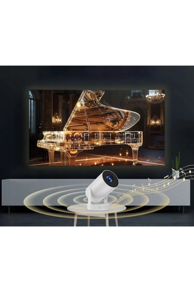 HY300ProMax Bataryalı Android Akıllı Projektör - 4K Destekli, WiFi6, Taşınabilir Ev Sineması - 3