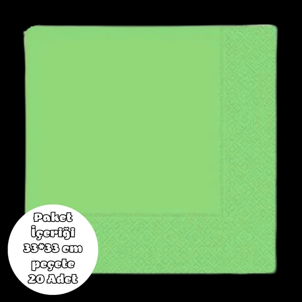 Yeşil Peçete 33*33 cm 20 Adet ürün görseli 1