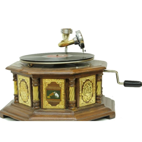 Gramofon Plakçalar 533 Sekizgen Bronz Kakma Kurmalı ASIG523DB - Resim 5