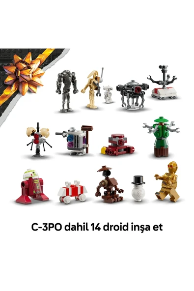 LEGO ® Star Wars™ 2025 Yılbaşı Takvimi 75418 - 6+ Çocuklar için Yaratıcı Oyuncak Yapım Seti (263P) - Resim 9